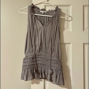 Current Air Blue-Grey Top with Scrunch and Ties